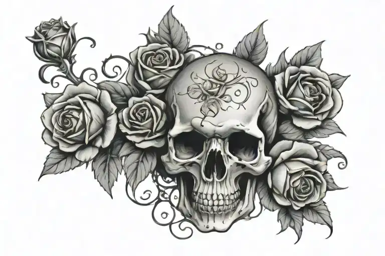 Skull And Roses