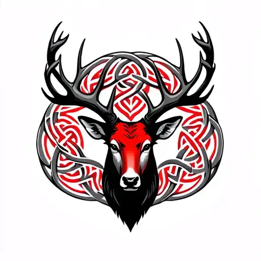 Celtic Knot Red Stag