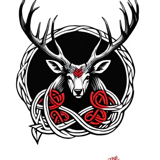 Celtic Knot Red Stag