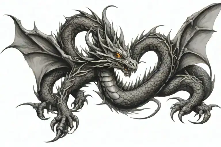 Dragon Wrapped Name Written