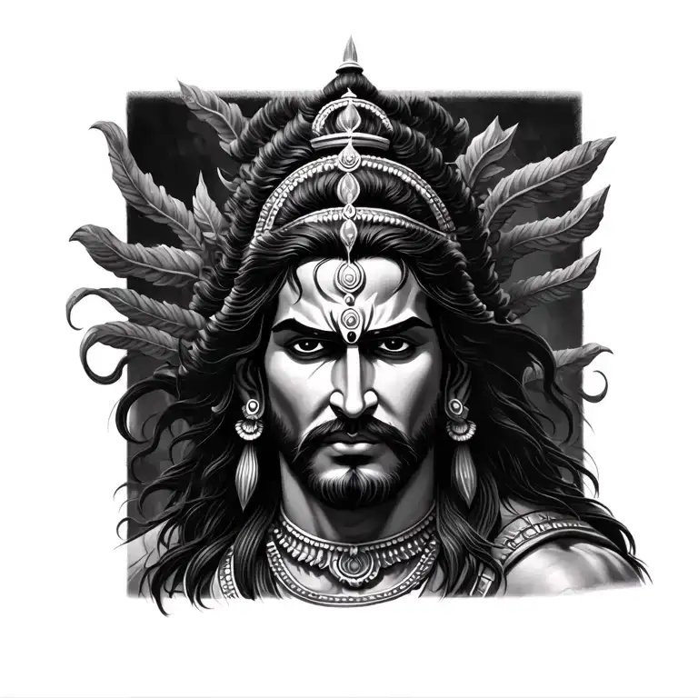 Karna With Mahadev Face Realistic