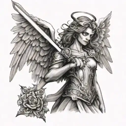 Angel Holding Sword