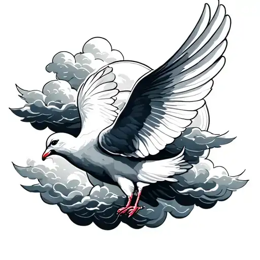 Dove And Clouds