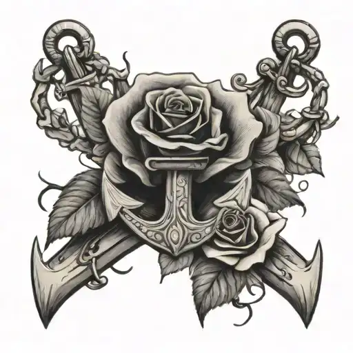 Rose On An Anchor Connected