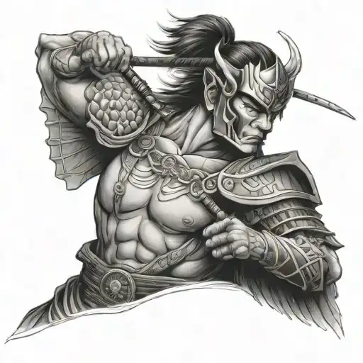 Japanese Warrior Half Deamon