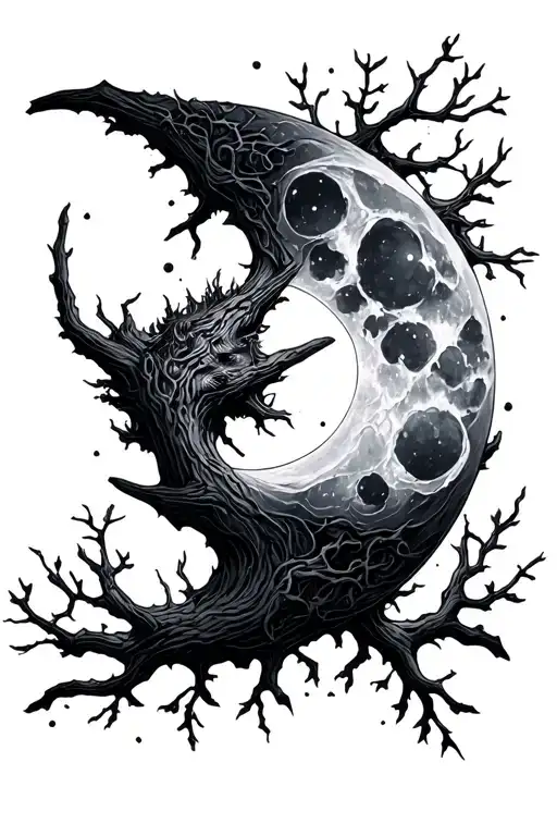 Cresent Moon Branches Symbols