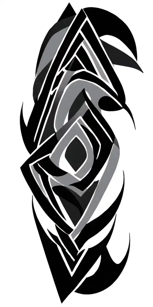 Penrose Triangle Outline Intertwined