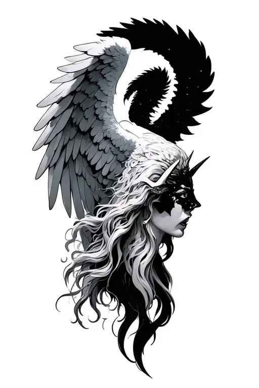 Angel Demon Half Angel