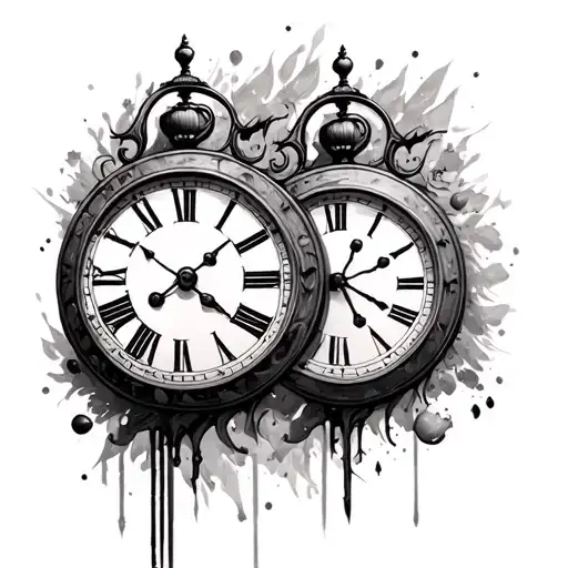 2 Clocks In Roman On A Clock With Number