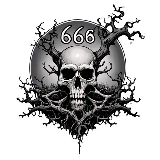 Poison Tree With 666 Number
