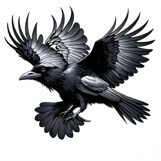 Raven Flying