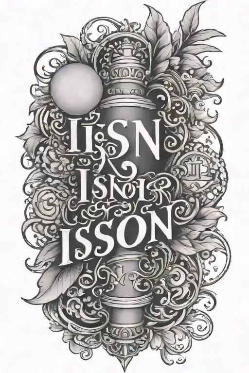 Sleeve Tattoo Featuring The Word Ison