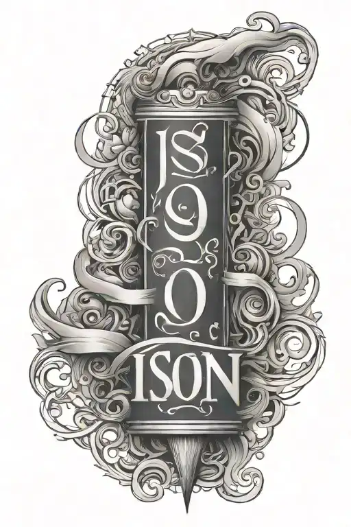 Sleeve Tattoo Featuring The Word Ison