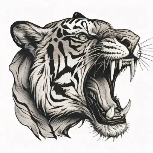 Tiger Open Mouth