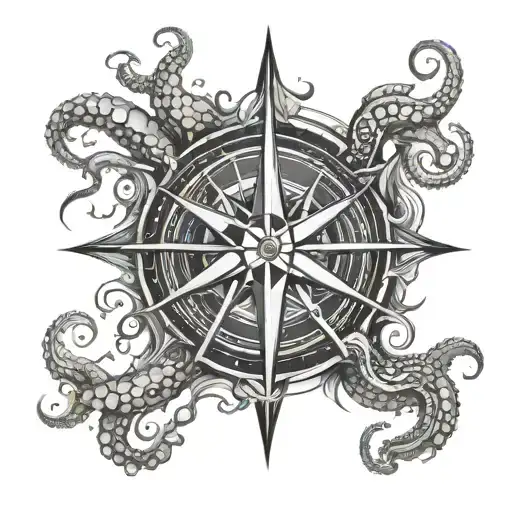 Compass Rose Octopus Tentacles