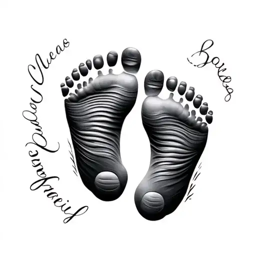 Baby Footprints W Name