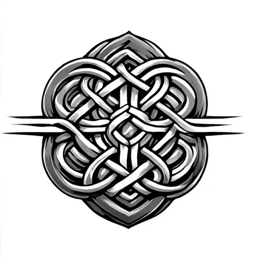 Chinese Knot Divided Halfway