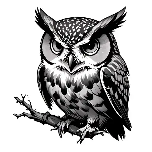 Owl With Hand