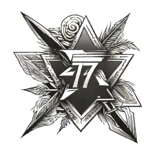 Arrow With 777 Numbers