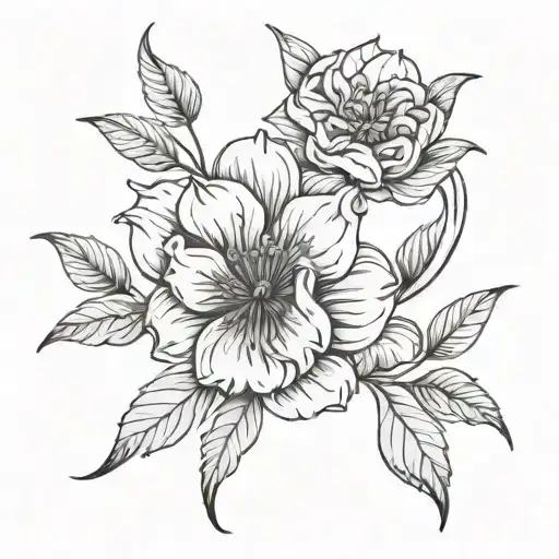 January May And October Birth Flower Intertwined