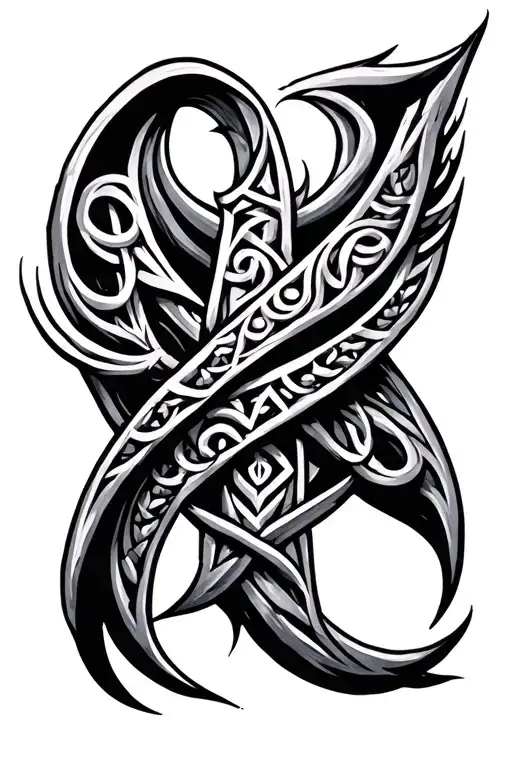 Norse Runes Intertwined