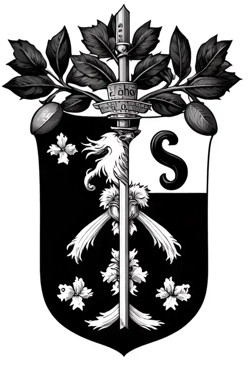 Andhor With Croatian Coat Of Arms And Olive Branches On The Side