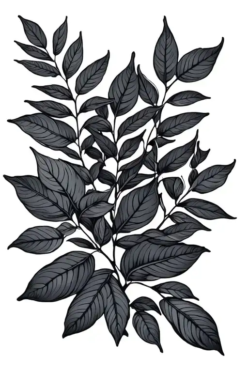 Simple Line Of Leaves Growing