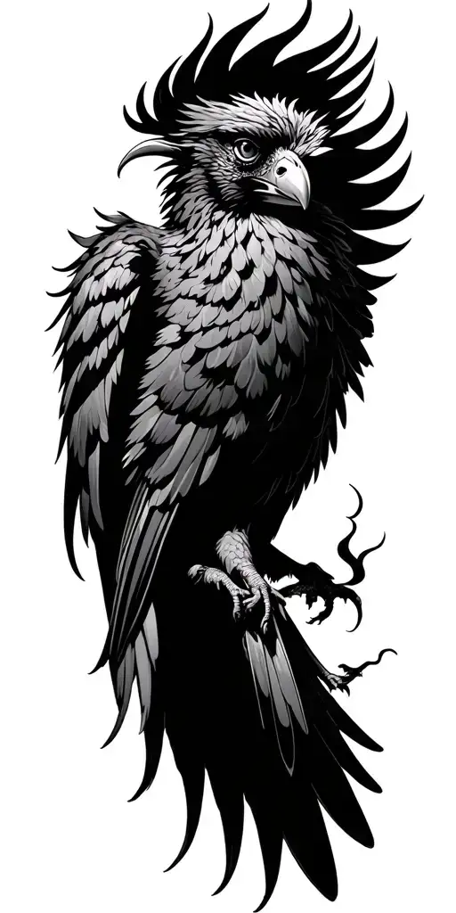 Phenix Bird Rising From The Ashes