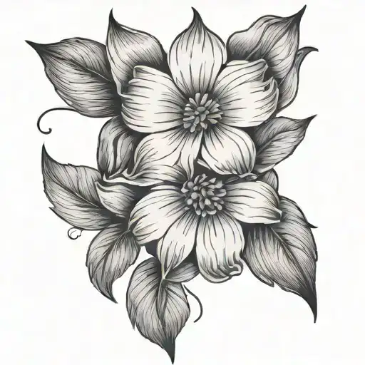 Flower Growing With Dog Ears Sticking Out