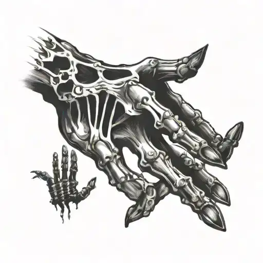 Eating Disorder Awareness With A Skeleton Hand