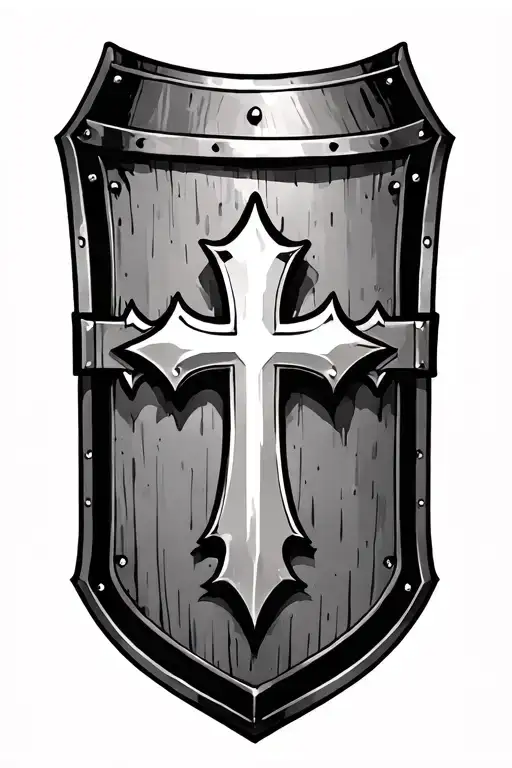 Armored Shield With Cross