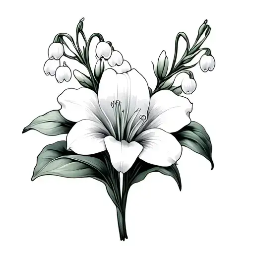 Lily Of The Valley And Marigold