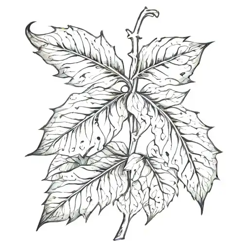 Tattoo With Cottonwood Leaf In A Celtic Design