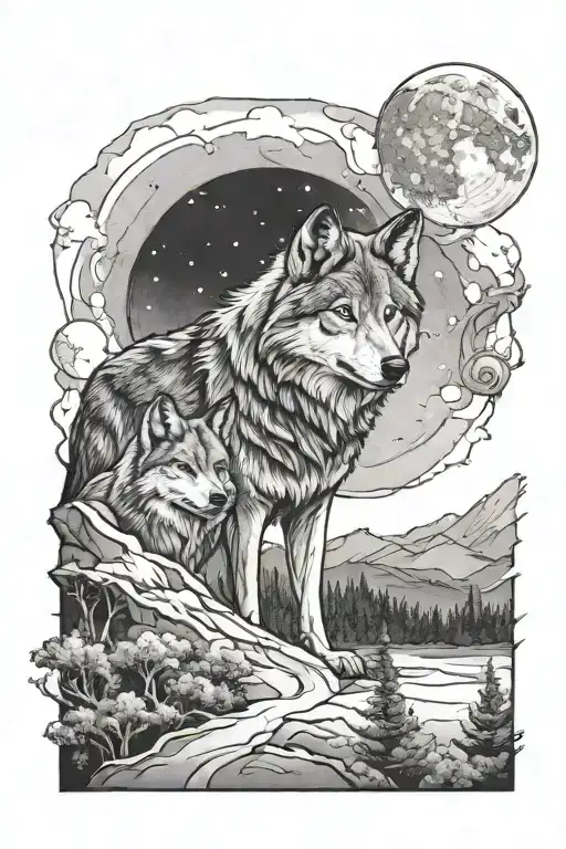 Wolf Moon Scenery