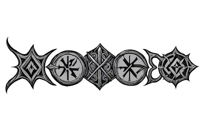 Viking Runes And Warroirs