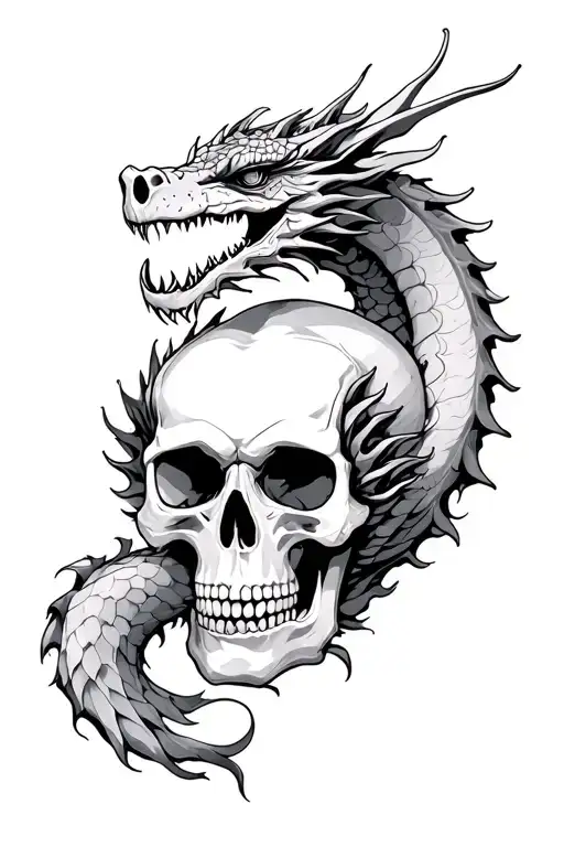 Skull And Dragon Wrapped