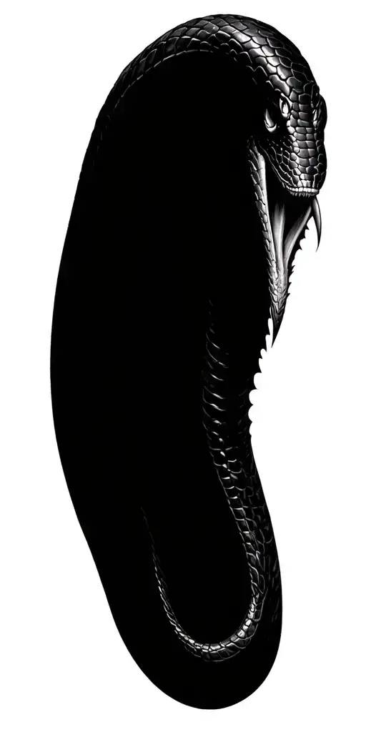 Creat A Cobra Tattoo With Realistic Scales And Closed Mouth