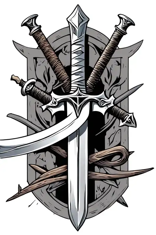 Knights Templar Swords Design Incorporating Elements