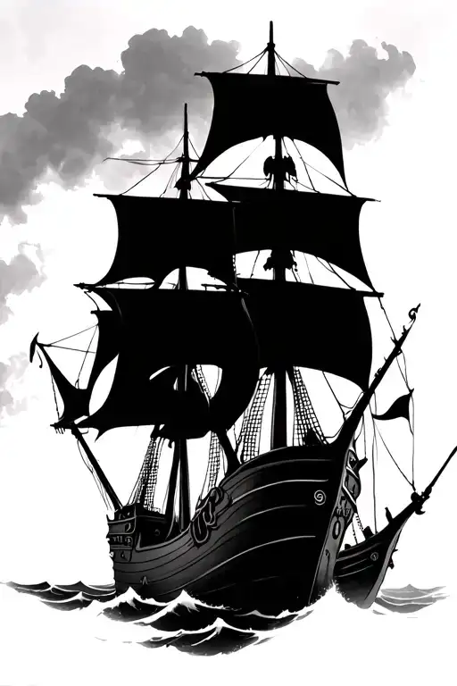 Pirate Ship Fighting Each Other