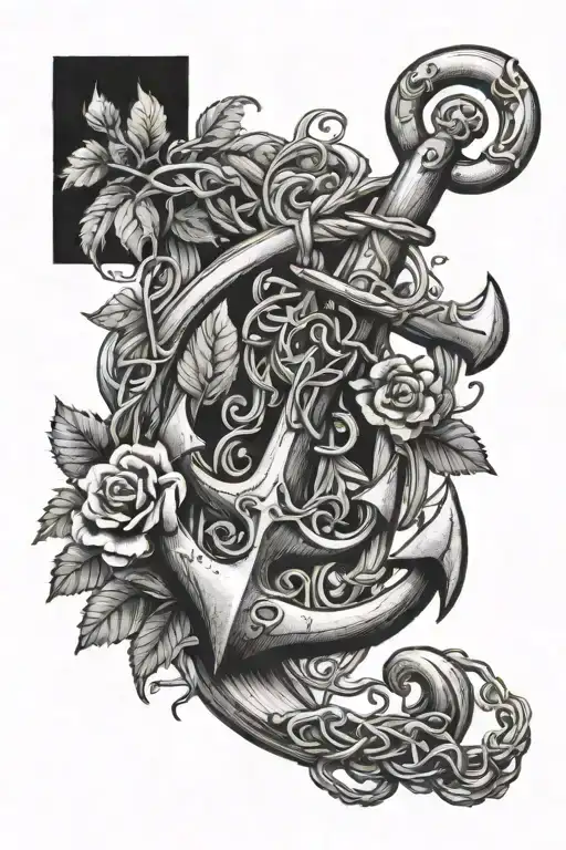 Anchor With Vines
