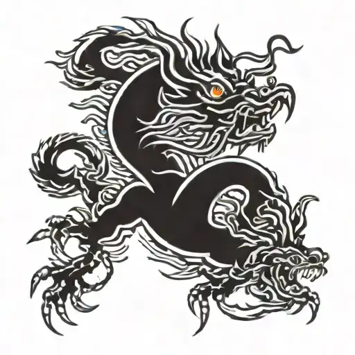 Japan Dragon Tattoo On Forearm