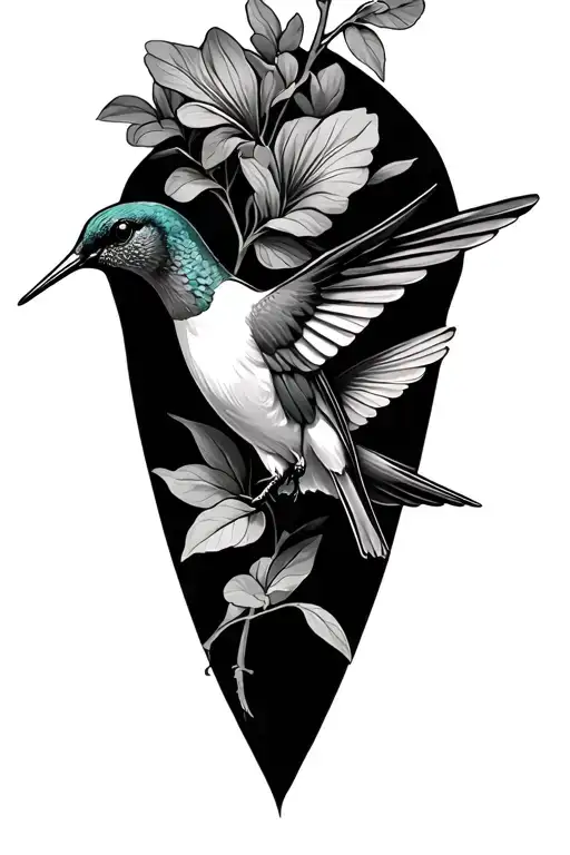 Diplodenia And Hummingbird Hovering