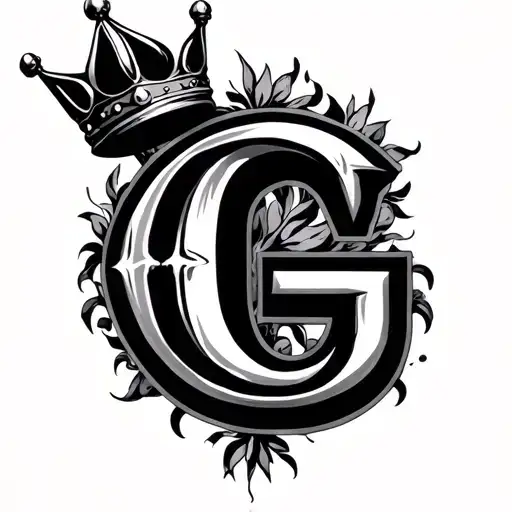 Letter G With A Crown Hanging