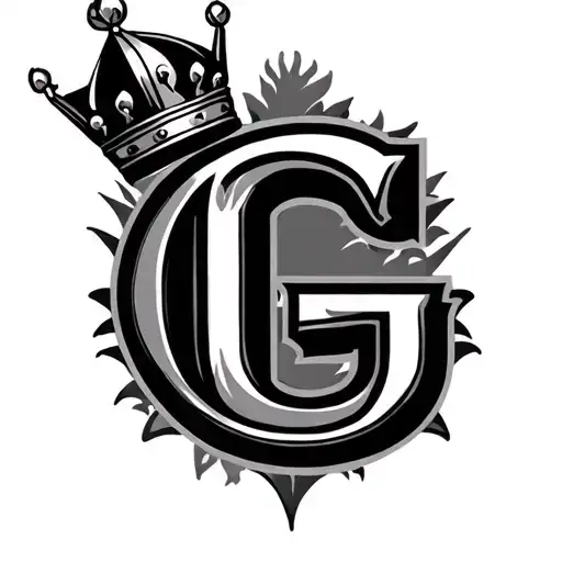 Letter G With A Crown Hanging