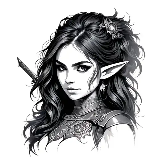 Female Ranger Elf Tat