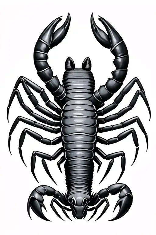 Three Big Scorpions With One Small Scorpion Standing Together