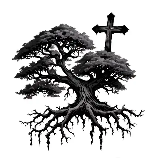 A Poison Tree With Cross At The Roots