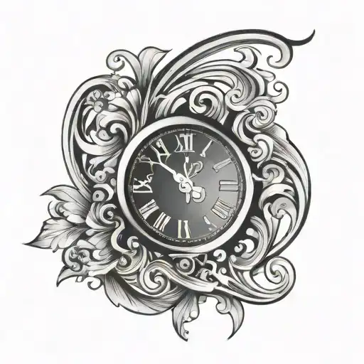 Clock Face With Letter H
