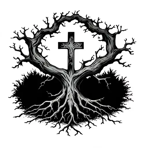 A Poison Tree With Cross At The Roots