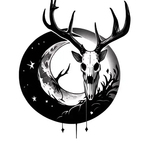 Deer Skull Moon